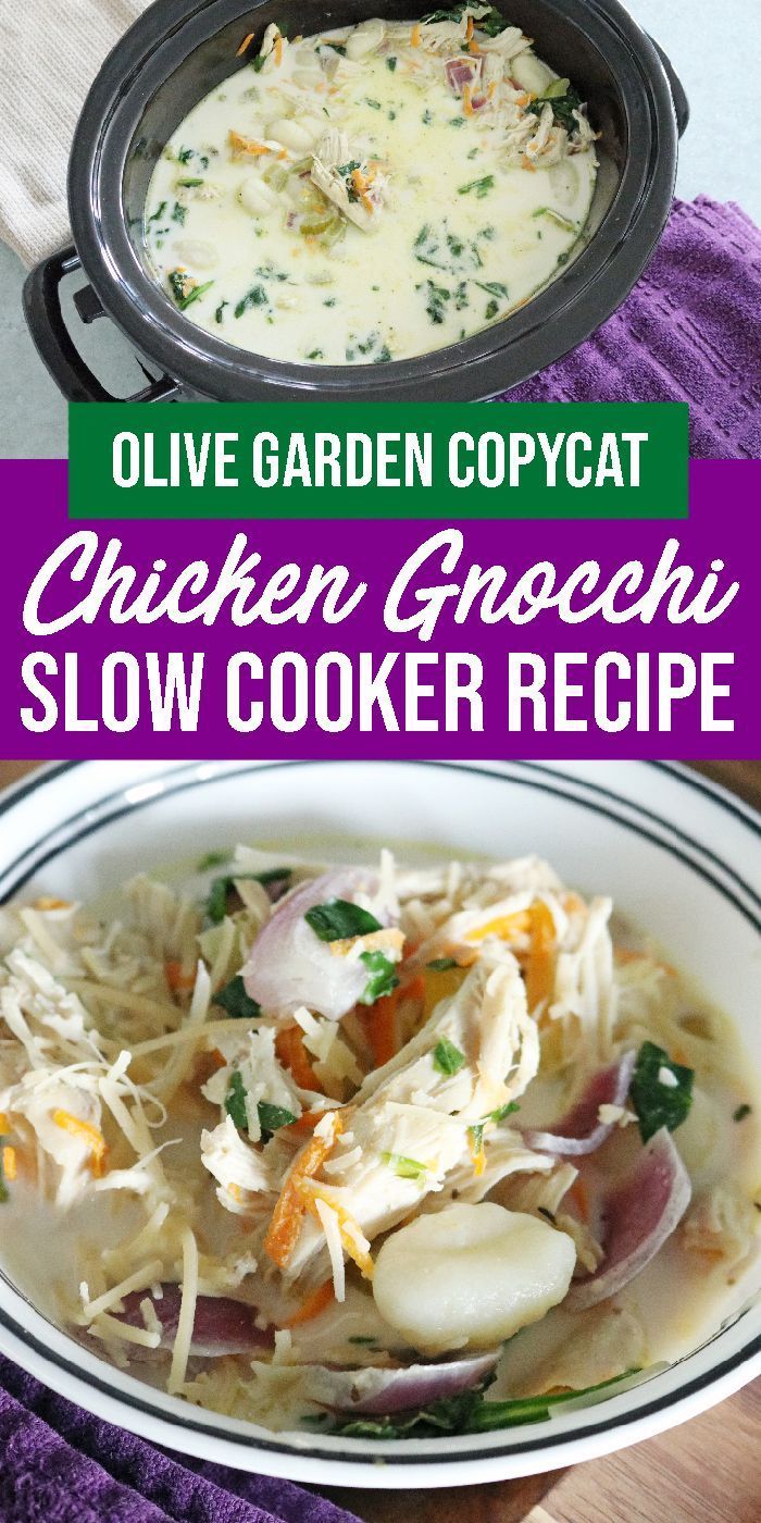 Slow Cooker Olive Garden Chicken Gnocchi Soup Recipe - Passion For Savings -   11 healthy recipes Soup olive gardens ideas