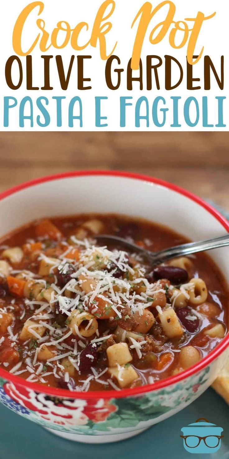 OLIVE GARDEN PASTA E FAGIOLI SOUP -   11 healthy recipes Soup olive gardens ideas