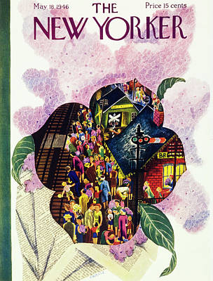New Yorker May 18 1946 by Ilonka Karasz -   11 holiday Illustration the new yorker ideas