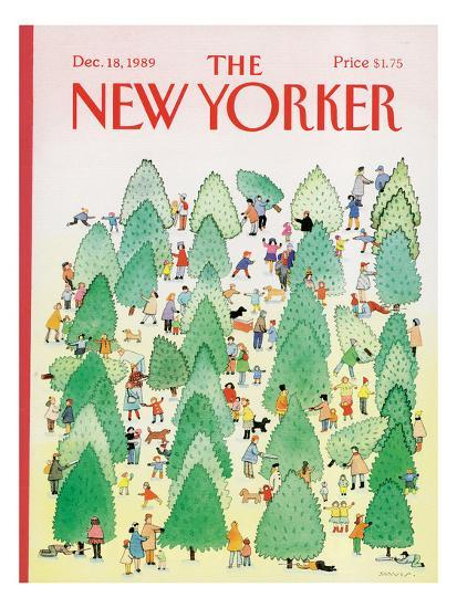 The New Yorker Cover - December 18, 1989 Premium Giclee Print by Susan Davis -   11 holiday Illustration the new yorker ideas