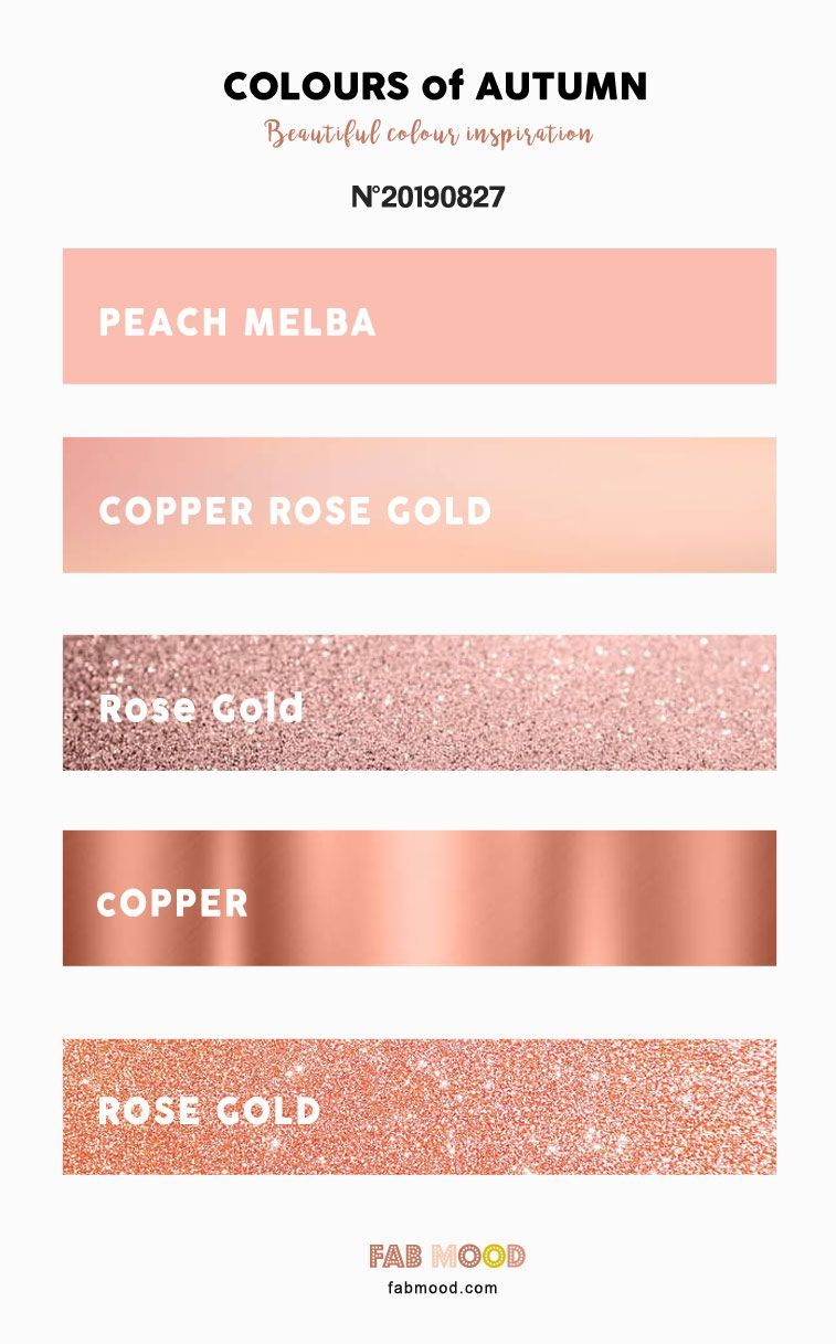 Autumn Color 2019 - Metallic Color Palettte { Rose Gold + Copper + Peach Melba -   11 wedding Rose Gold palette ideas