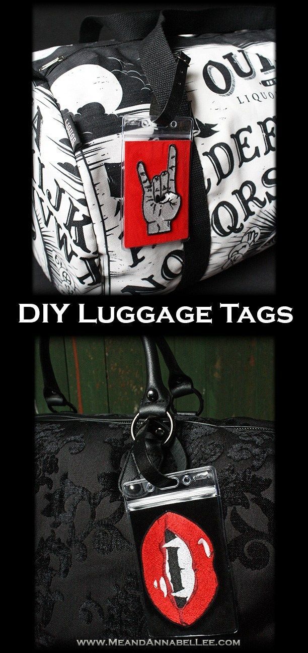 DIY Punk Rock and Gothic Patch Luggage Tags -   12 DIY Clothes Punk fun ideas