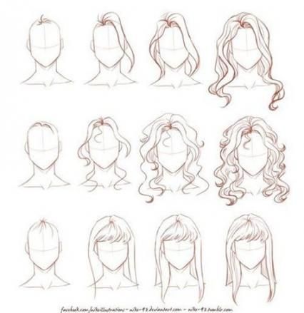 37  Ideas For Hair Drawing Step By Step Sketch -   12 hair Drawing step by step ideas