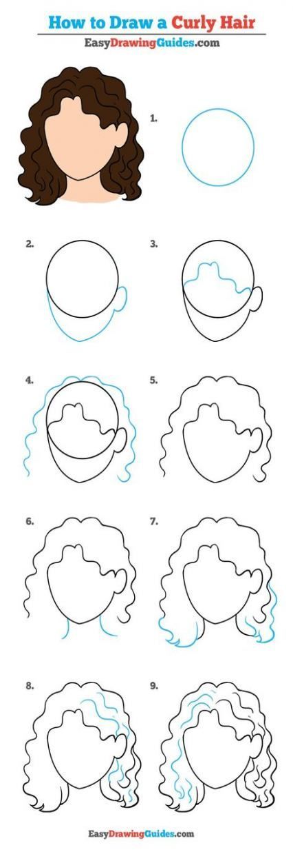 24 Best Ideas For Drawing Tutorial Hair Step By Step Sketch -   12 hair Drawing step by step ideas
