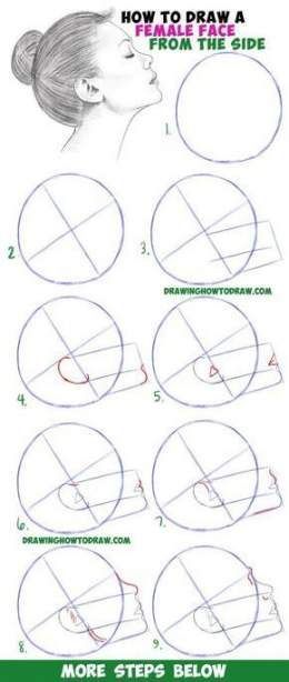 12 hair Drawing step by step ideas