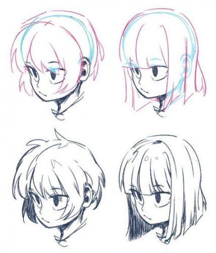 34+ Trendy Ideas Drawing Hair Step By Step Anime -   12 hair Drawing step by step ideas