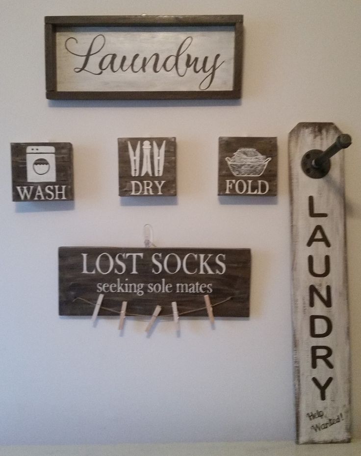 Custom rustic wood laundry room signs -   12 room decor Rustic laundry signs ideas