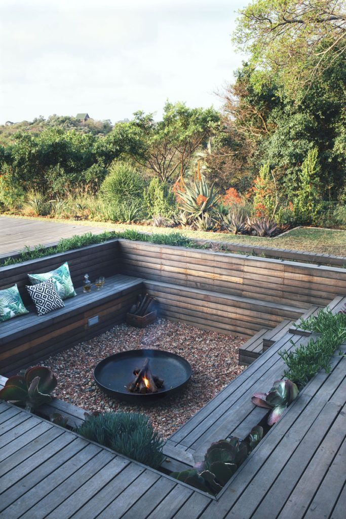 Inspiring Ideas Fire Pit Plans & Ideas to Make S'mores with Your Family - Avilow.com -   13 garden design Rectangular fire pits ideas