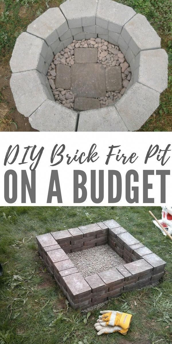 DIY Brick Fire Pit on a Budget -   13 garden design Rectangular fire pits ideas