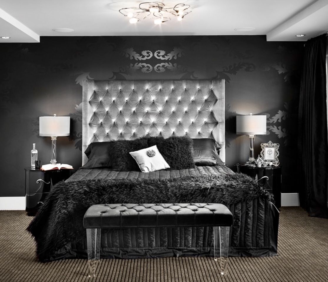 Gorgeous Black Art Deco Bedroom -   13 room decor Bedroom life ideas
