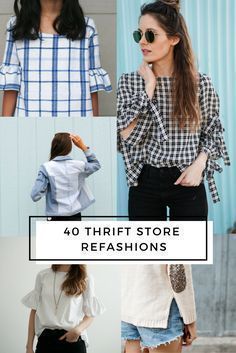 20 Thrift Store Clothes Refashion DIYs -   14 diy clothes design thrift stores ideas