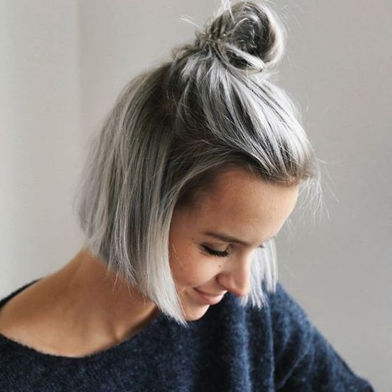How to Wear Trendy Gray Hair -   14 hair Grey bob ideas