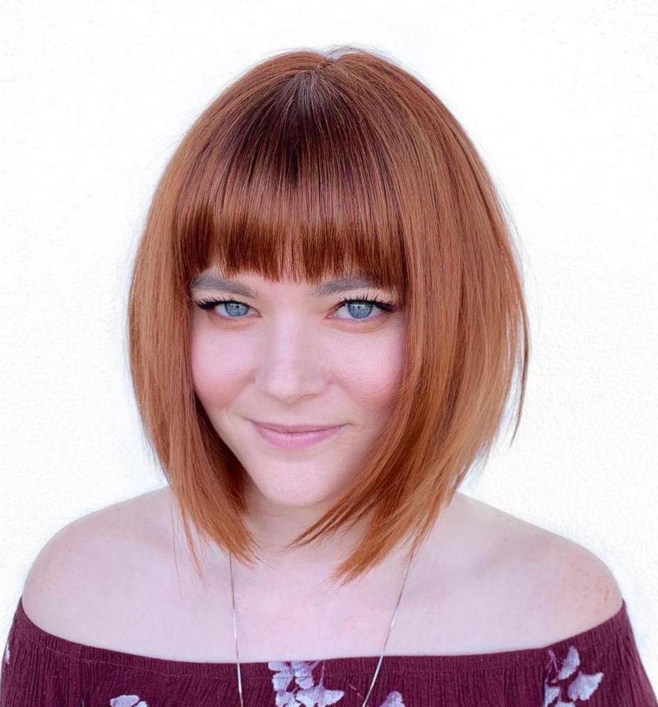 Top 60 Flattering Hairstyles for Round Faces -   14 hairstyles Straight bangs ideas