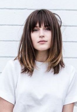 14 hairstyles Straight bangs ideas