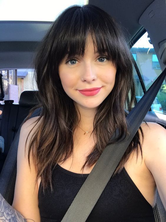 14 hairstyles Straight bangs ideas