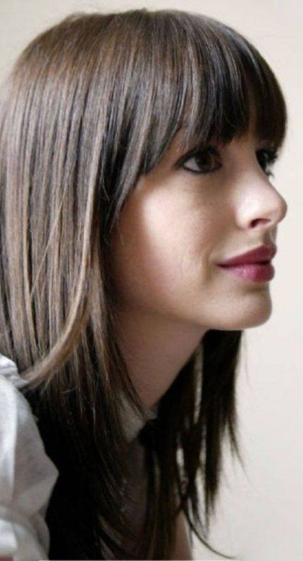 14 hairstyles Straight bangs ideas