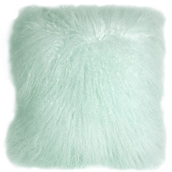 Mongolian Sheepskin Pastel Mint Throw Pillow - Pillow Decor -   14 room decor Pastel mint ideas