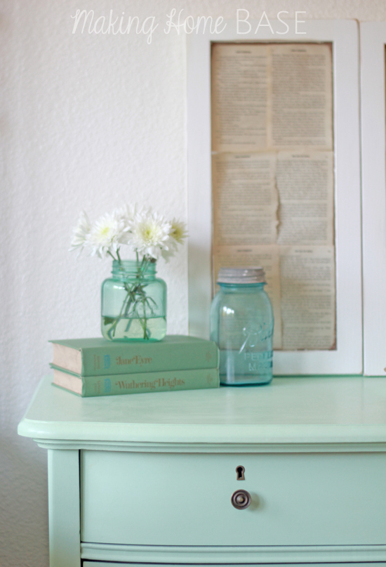 Mint Painted Nightstand Mint Home Decor with Paint -   14 room decor Pastel mint ideas