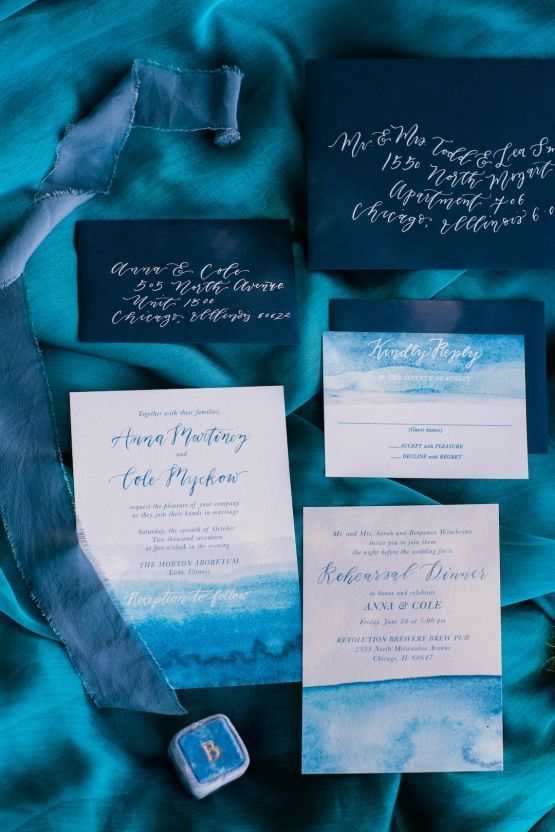 These ocean blue watercolor wedding invitations are so stunnning! -   14 wedding Blue ocean ideas