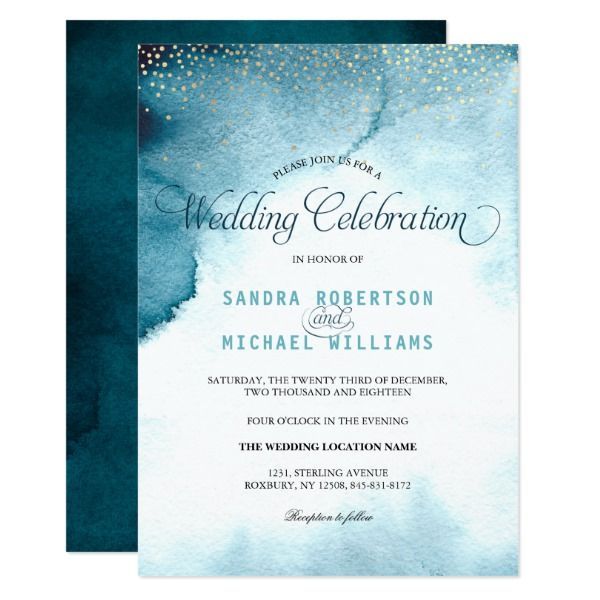 Modern ocean blue ombre watercolor Wedding Invitation | Zazzle.com -   14 wedding Blue ocean ideas