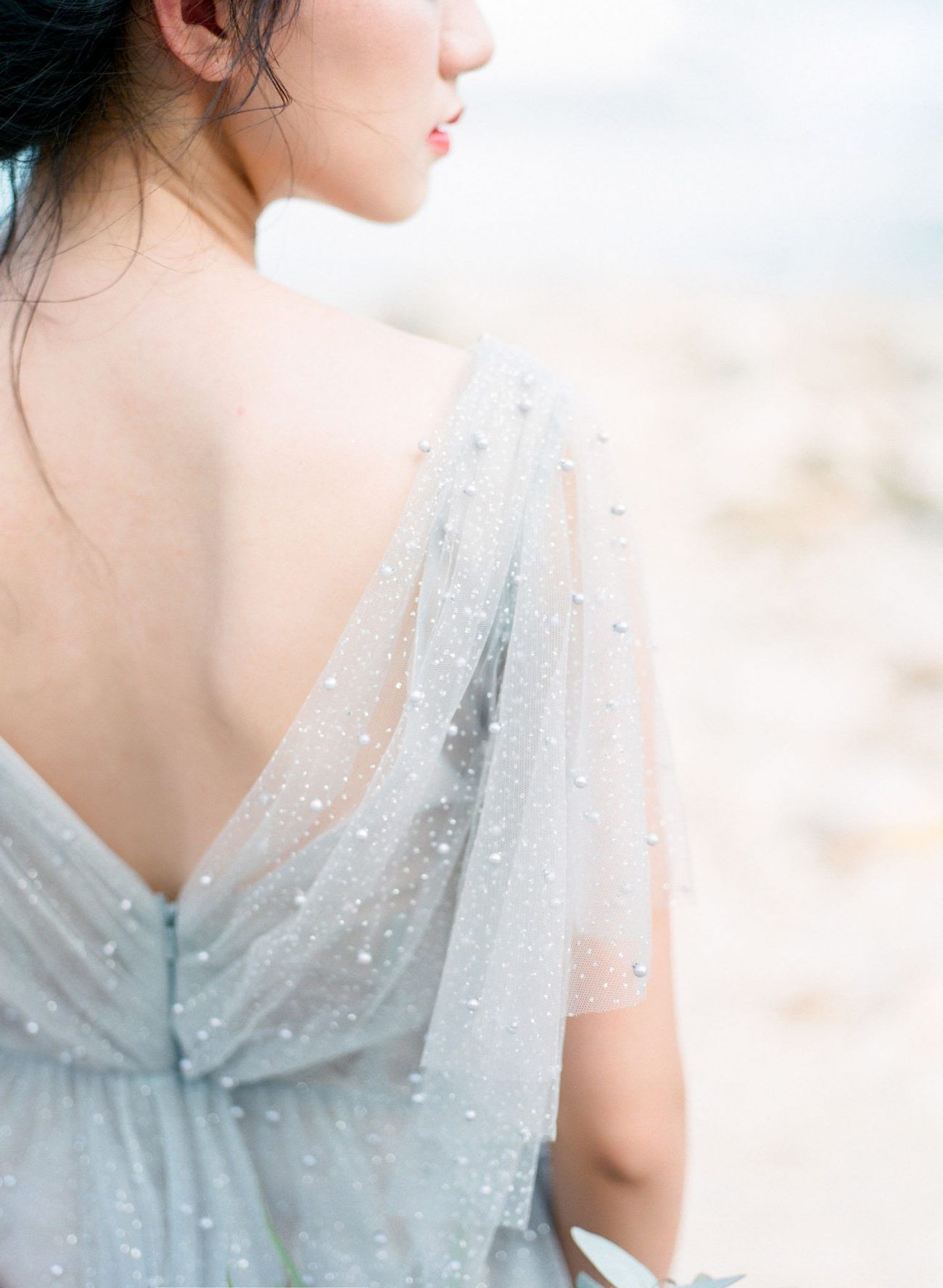 Ocean Blues Inspired This Ethereal Bridal Shoot on a Hong Kong Cliffside -   14 wedding Blue ocean ideas