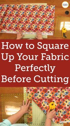 How to Square Up Fabric for Cutting | National Quilters Circle -   15 diy projects Tutorials fabrics ideas