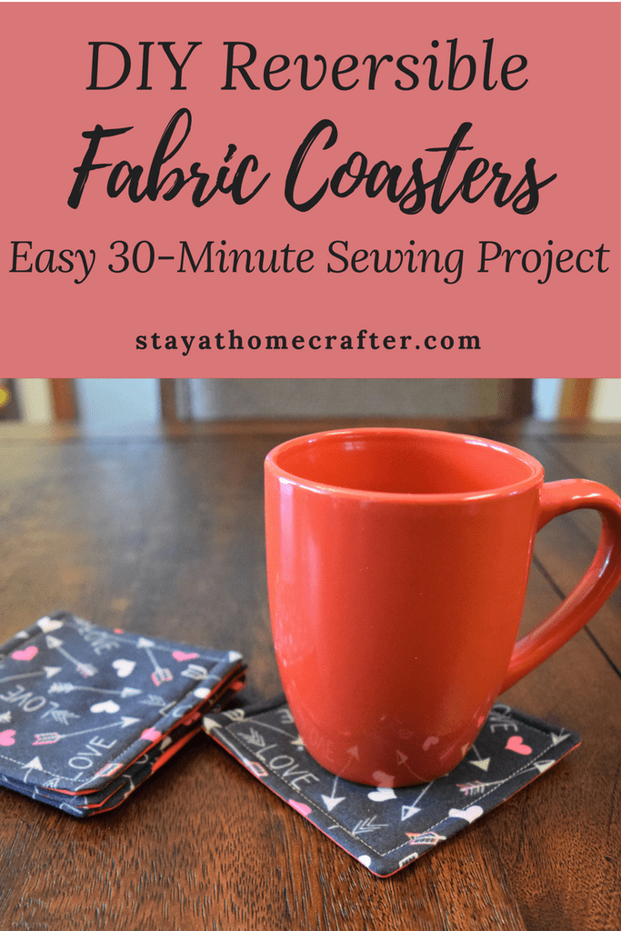 DIY Easy Reversible Fabric Coasters - stay-at-home crafter -   15 diy projects Tutorials fabrics ideas