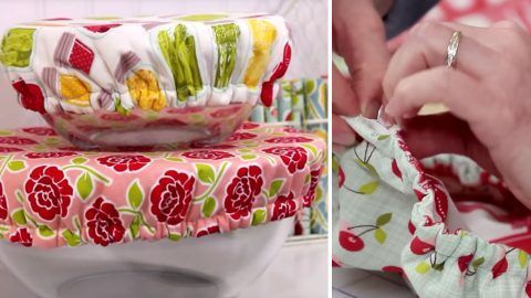 Sewing Tutorial - Washable Fabric Covers for Bowls -   15 diy projects Tutorials fabrics ideas