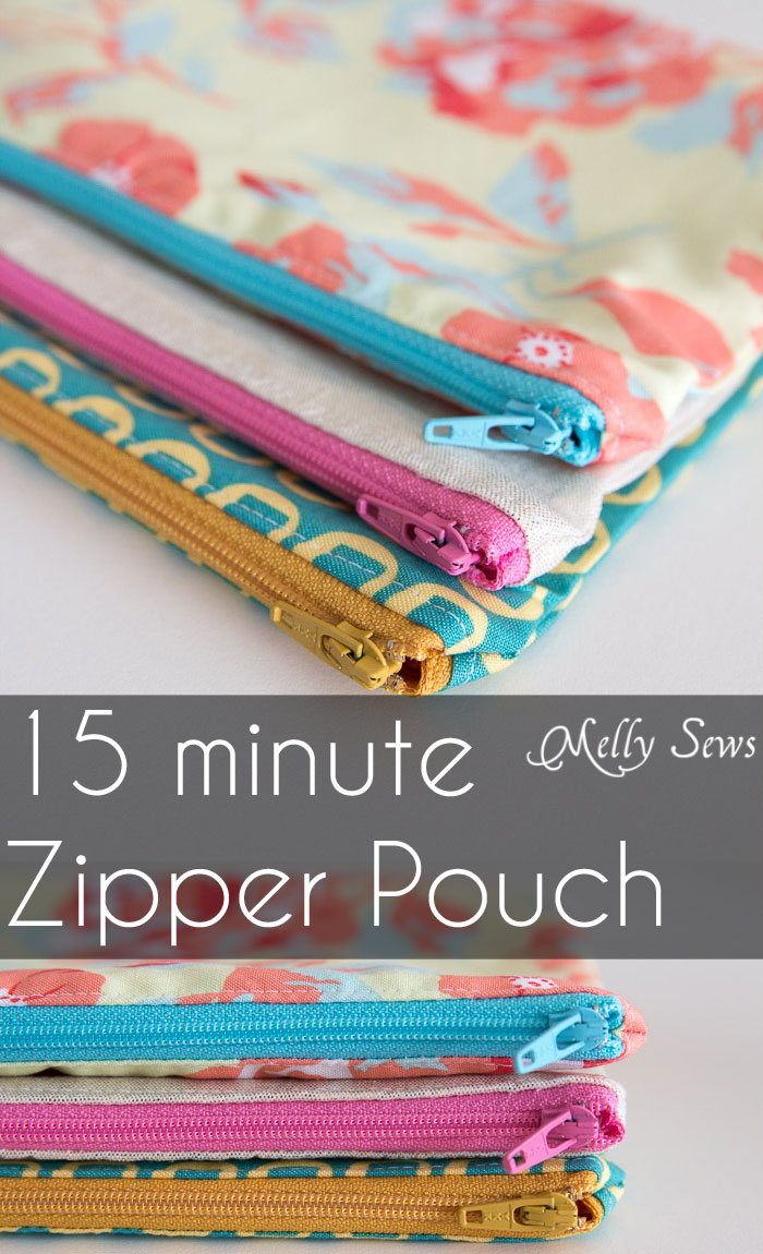 How to Sew a Zipper Pouch Tutorial - Melly Sews -   15 diy projects Tutorials fabrics ideas