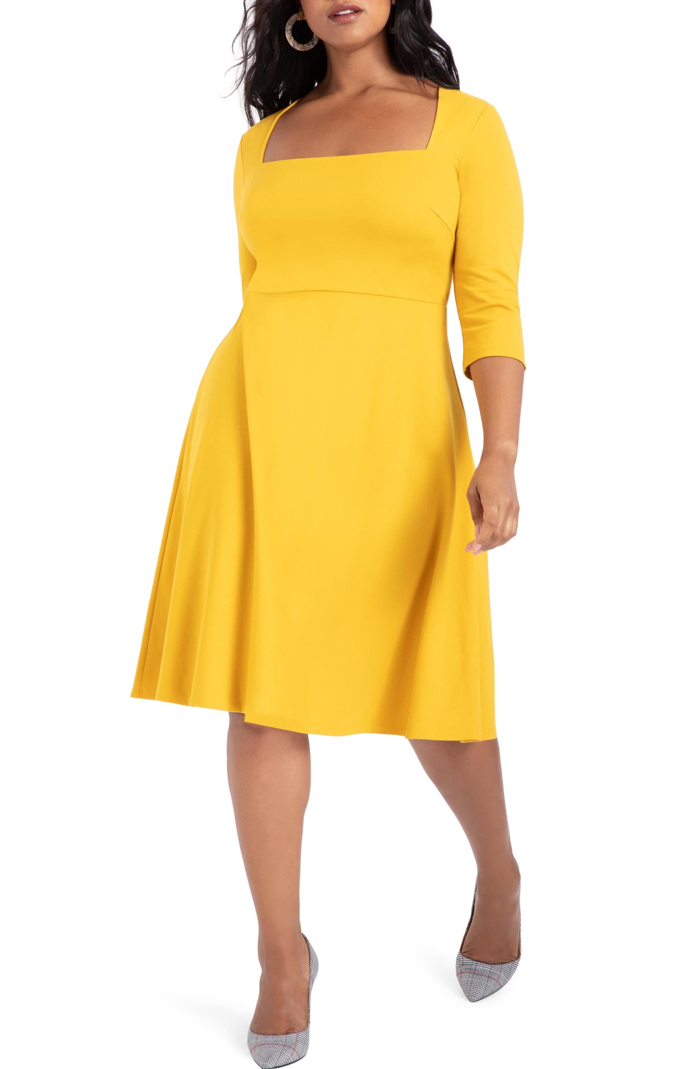 15 dress Yellow plus size ideas