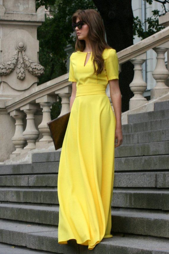 Yellow Dress, Plus Size Clothing, Maxi Dress, Short Sleeved Dress, Boho Maxi Dress, Summer Dress, Oversized Dress, Women Summer Clothing -   15 dress Yellow plus size ideas