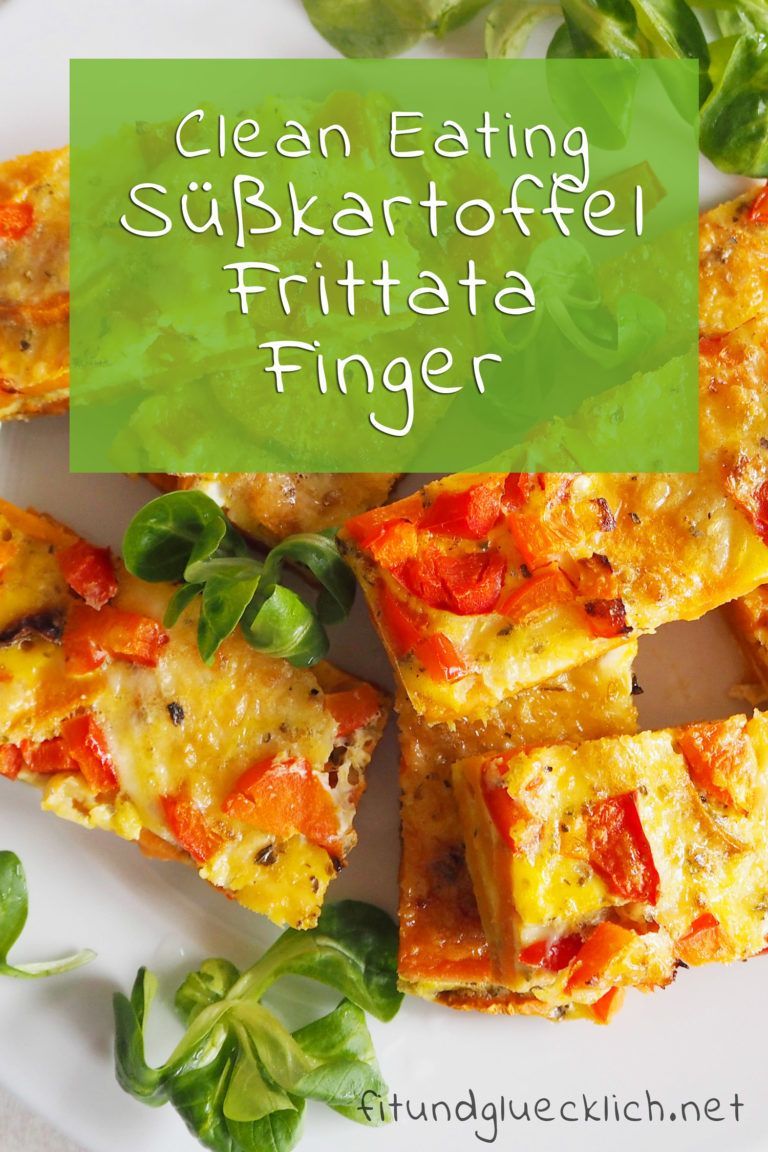 {Clean Eating} S??kartoffel Frittata Finger - FIT & HAPPY -   15 fitness Rezepte kinder ideas