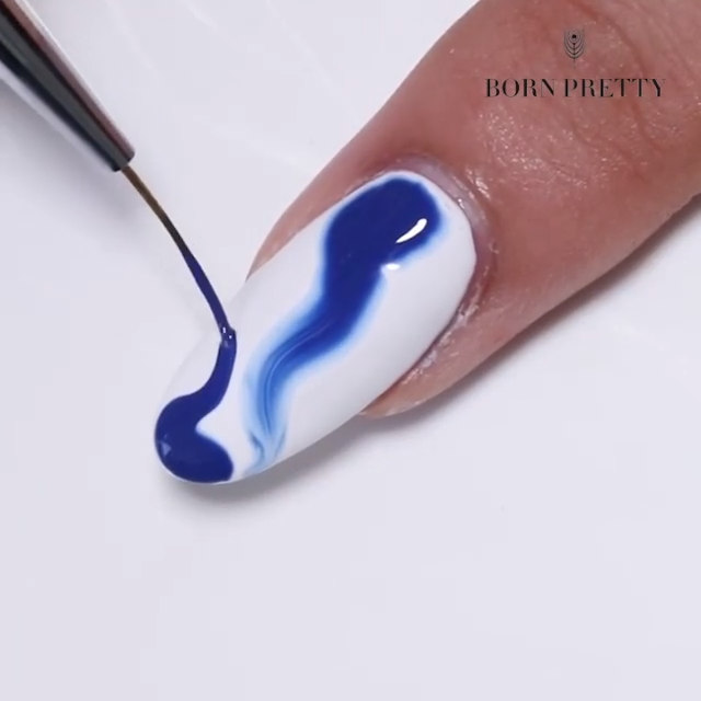 BLUE MARBLE NAIL ART -   15 hair Blue nail nail ideas