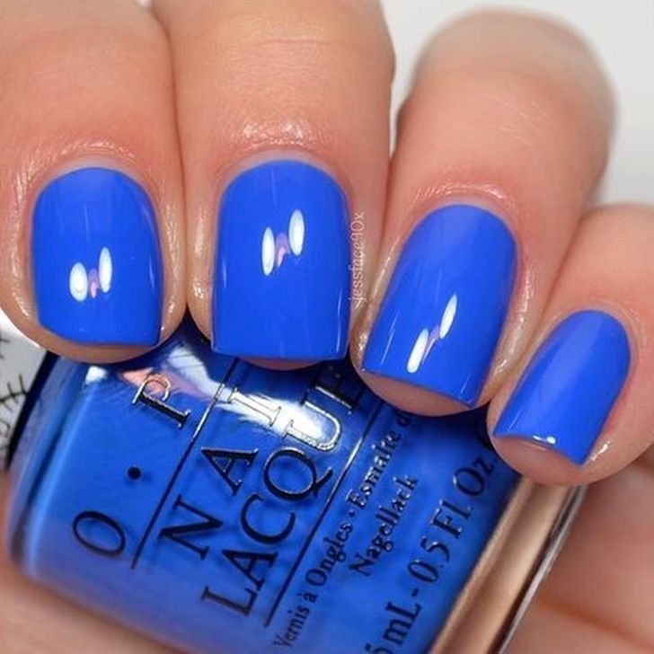 50 Lovely Blue Nails Ideas For Your Appearance -   15 hair Blue nail nail ideas