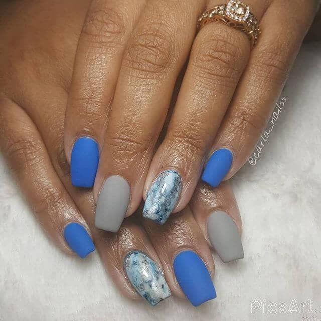 50 Stunning Blue Nail Designs for a Bold and Beautiful Look -   15 hair Blue nail nail ideas