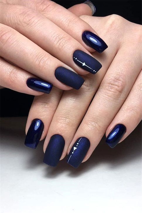 50 Lovely Blue Nails Ideas For Your Appearance -   15 hair Blue nail nail ideas