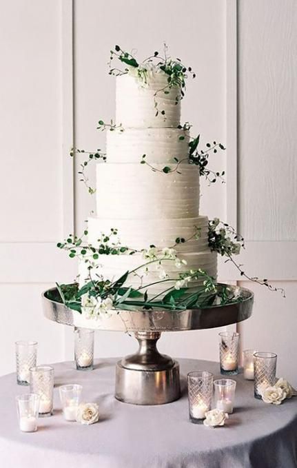 15 wedding Cakes greenery ideas