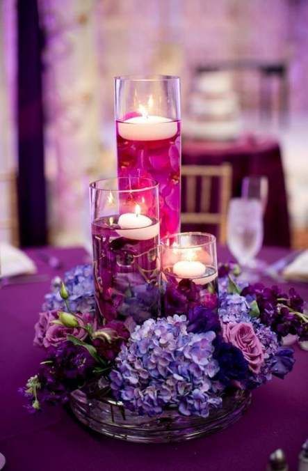 Trendy wedding centerpieces purple hydrangeas Ideas -   15 wedding Centerpieces purple ideas