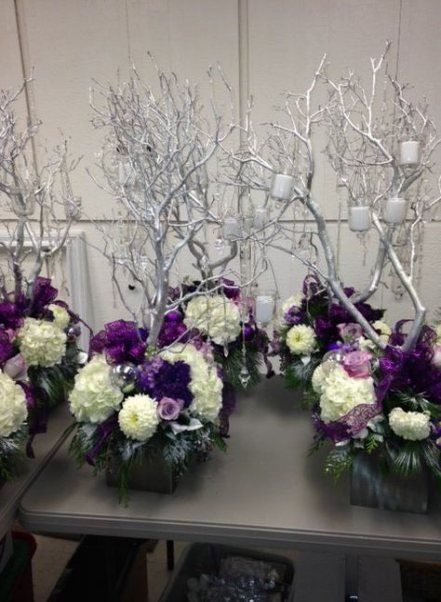 53 Trendy Wedding Centerpieces Purple And Silver Winter Wonderland -   15 wedding Centerpieces purple ideas