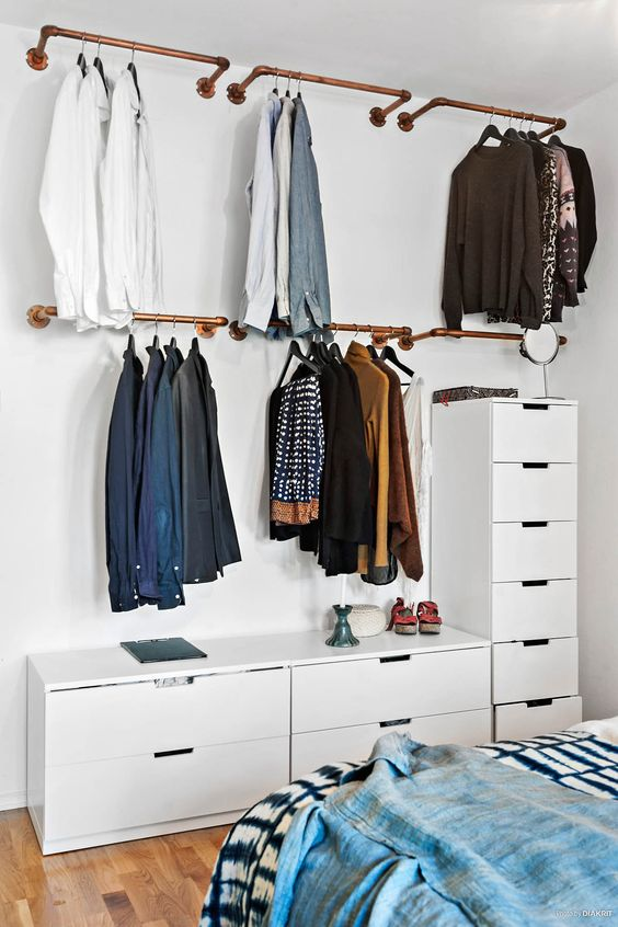 60 MORE AND MORE POPULAR CUSTOM WARDROBE DESIGN - Page 43 of 60 -   16 DIY Clothes Storage wall ideas