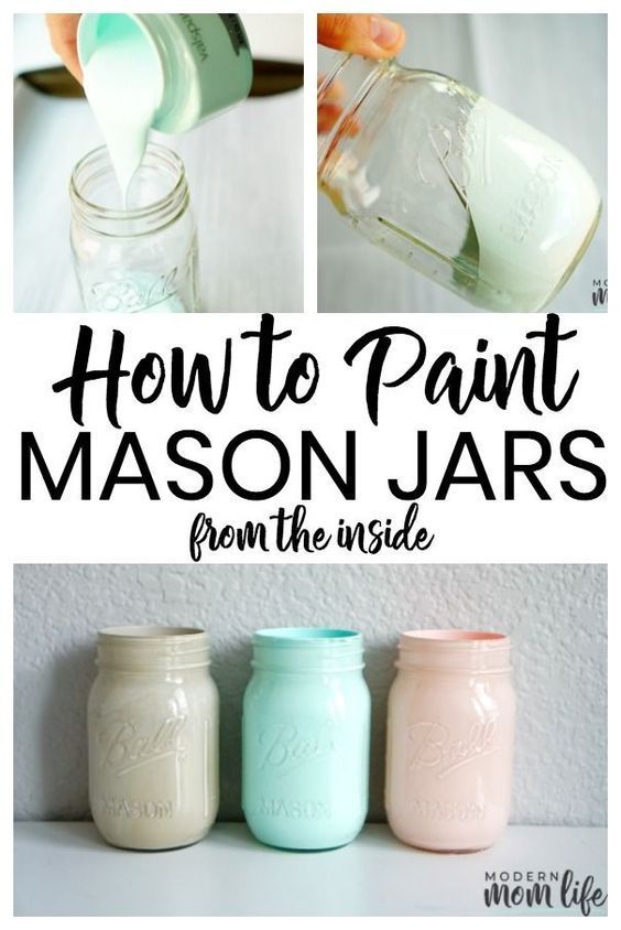 How to Paint Mason Jars from the Inside -   16 diy projects For The Home mason jars ideas