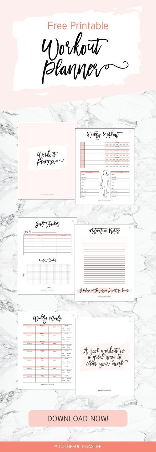 Workout Playlist + FREE Printable - Colorful Disaster ? -   16 fitness Journal printable ideas