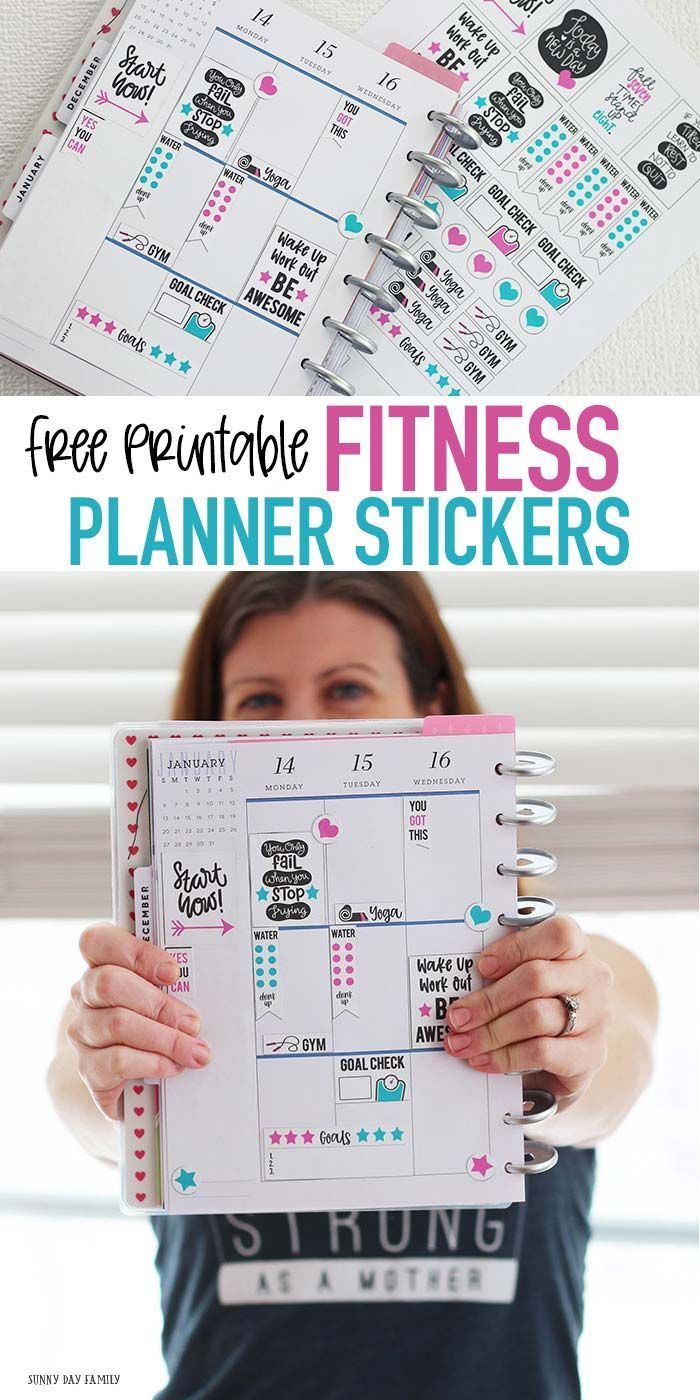 Rock Your Goals with a FREE Fitness Planner Stickers Printable -   16 fitness Journal printable ideas