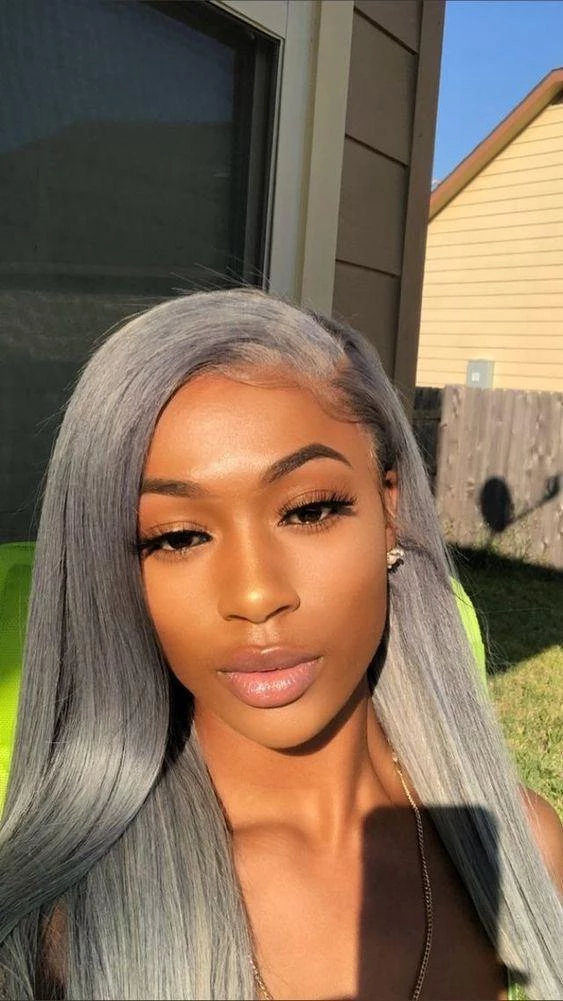 Grey Lace Wig Human Hair -   16 hair Grey girl ideas