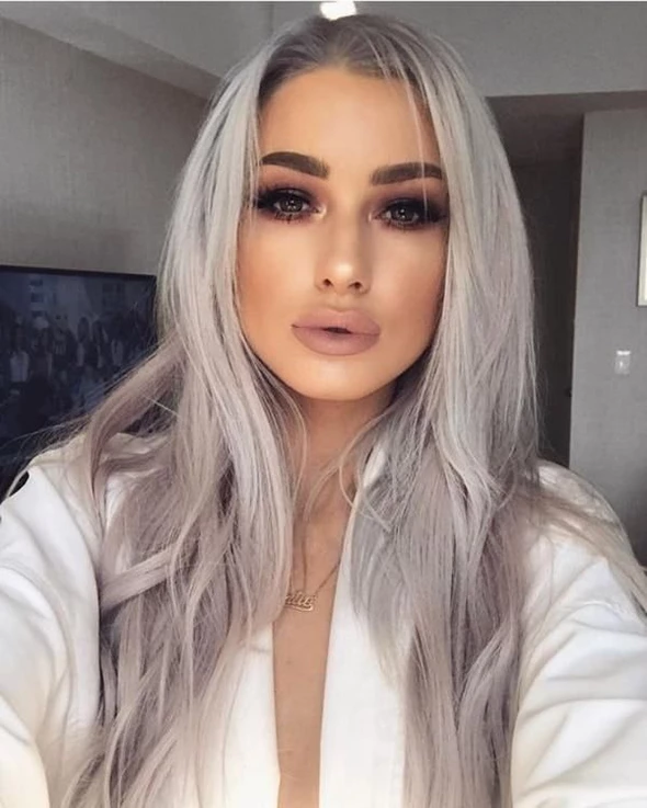 Gray Lace Frontal Wigs White People With Curly Hair -   16 hair Grey girl ideas
