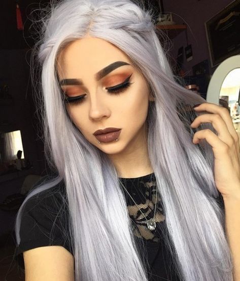 Cloud Synthetic Lace Front Wig -   16 hair Grey girl ideas