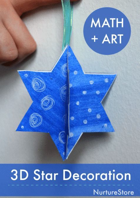 Easy 3D Star of David craft for Hanukkah - brottbacken -   16 holiday Crafts hanukkah ideas