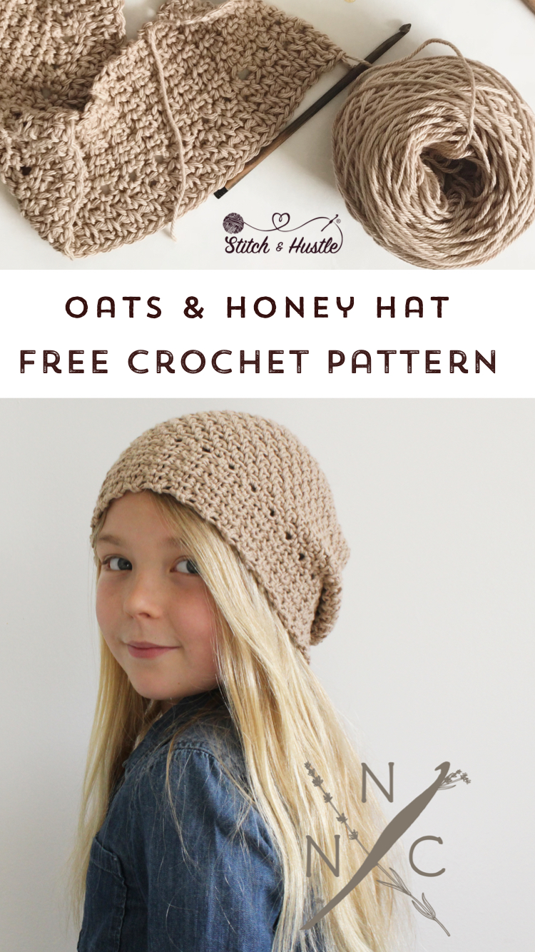 Oats & Honey Crochet Hat Free Pattern -   16 knitting and crochet Hats hooks ideas