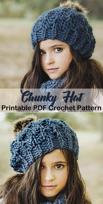 Make a Chunky Hat -   16 knitting and crochet Hats hooks ideas