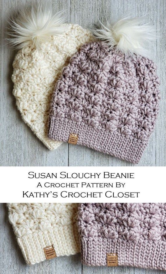 Crochet Hat PATTERN - Susan Slouchy Beanie - Crochet Beanie Pattern - DIY Crochet Hat - Chunky Hat Pattern - Womens Hat Pattern -   16 knitting and crochet Hats hooks ideas